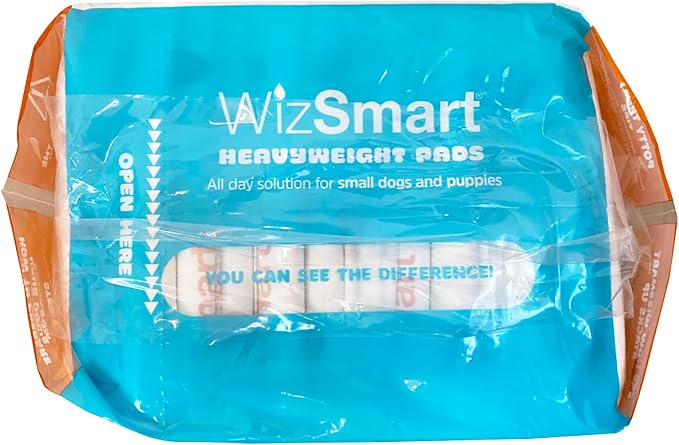 Wizsmart Heavyweight Dog Pads – Absorbent, Leak-Proof Pet Training Pads with Stay Put Tabs – Indoor & Outdoor Use for Small Dogs, Crates, Travel – Eco Friendly Upcycled Materials, 14 Count