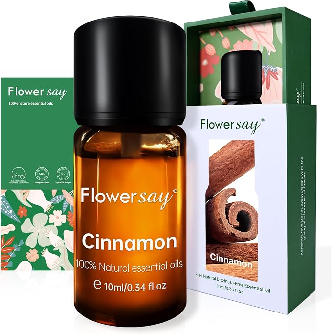 Cinnamon Essential Oil 10ml – 100% Pure Cinnamomum Cassia from China – Aromatherapy Grade – for Diffuser, Massage, Soap Making, DIY