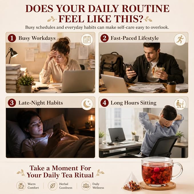 Ginseng-Infused Eight Treasure Tea Bags, Herbal Botanical Blend with Red Dates, Goji Berry & Traditional Ingredients, Naturally Sweet Daily Wellness Tea, Caffeine Free, 20 Count
