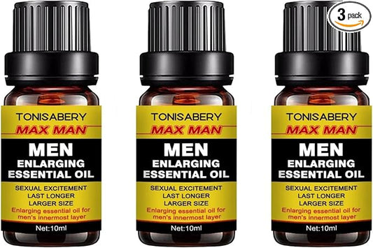 MAX Man, Massage Oil for Men 10ml (Yellow) Male Enhancement Men's Re-Vitalize Enlargement Cream (3)