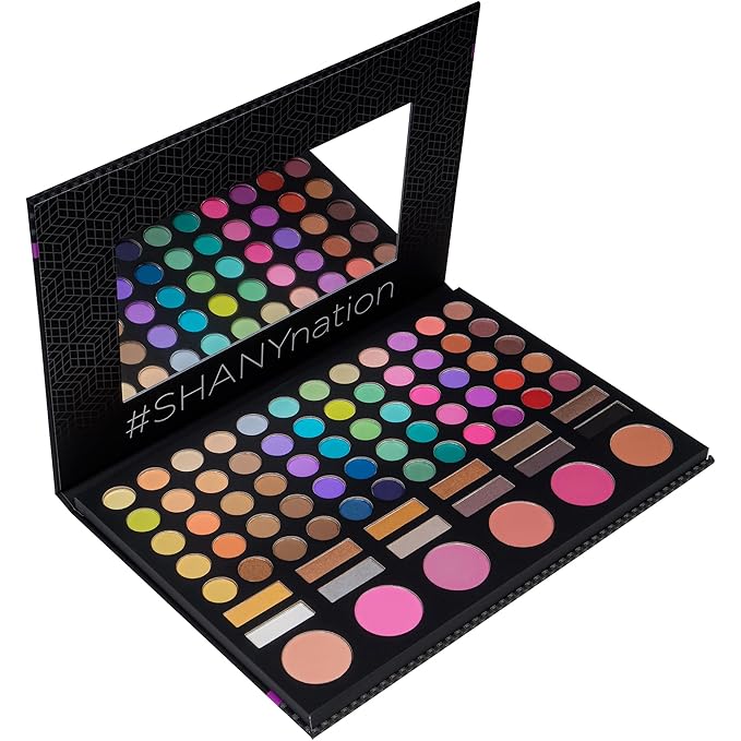 SHANY 78 Color Highly Pigmented Eye Face Makeup Palette - Blendable Eye shadows, Makeup Blush and Face powder Makeup Kit - Matte Shimmer - PARTY READY