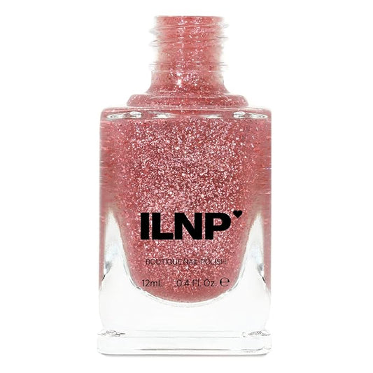 ILNP Empress - Sea Pink Metallic Nail Polish Topper, Rosy Flakes, Chip Resistant, Non-Toxic, Vegan, Cruelty Free