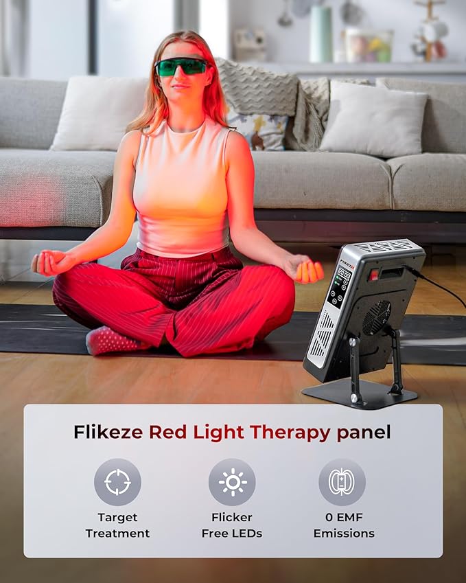 2025 Advanced Red Light Therapy for Face and Body 78 Dual Chip LEDs 460nm-880nm Near Infrared Light Therapy Panel,Adjustable Brightness (20-100%),Time(5-30 min) Red Light Therapy for Home Office & Gym