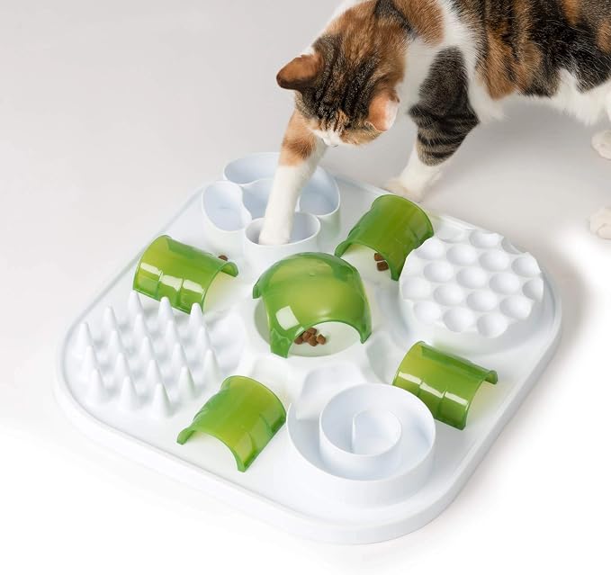 Catit Play Cat Treat Puzzle, Interactive Cat Toy, 43010, White