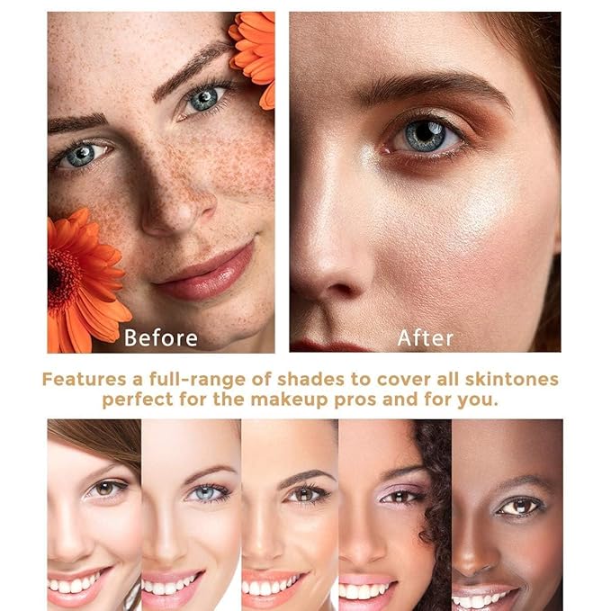 New TLM Flawless Colour Changing Warm Skin Tone Foundation, Naturally Blends Moisturizing foundation makeup, Long Lasting Waterproof Lightweight Liquid Foundation SPF 15 for Face Makeup