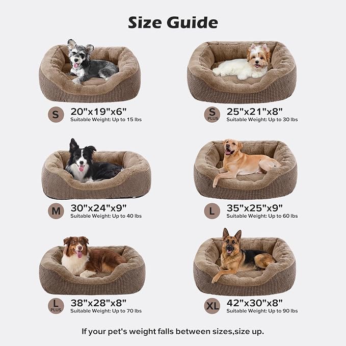 XL Dog Beds Large Sized Dog, Washable Orthopedic Warming Soft Sleeping Durable with Anti-Slip Bottom