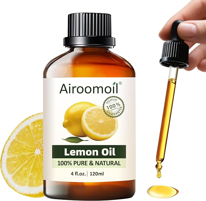 Lemon Essential Oil, 100% Pure, Light Fresh Citrus Scent, 4 Fl Oz | for Aromatherapy, Skin Care, Diffuser Relaxation, Candle Soap Making, DIY Cleaning, Air Freshener Spray, Fragrance Gift