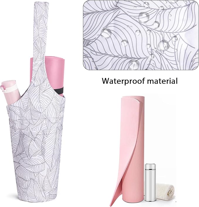 IwIeIaIrI Yoga Mat Bag for Women with Large Size Pocket and Zipper Pocket,Yoga Bag Mat Carrier Holder Fits Most Your Stuff,Yoga Accessories Gifts
