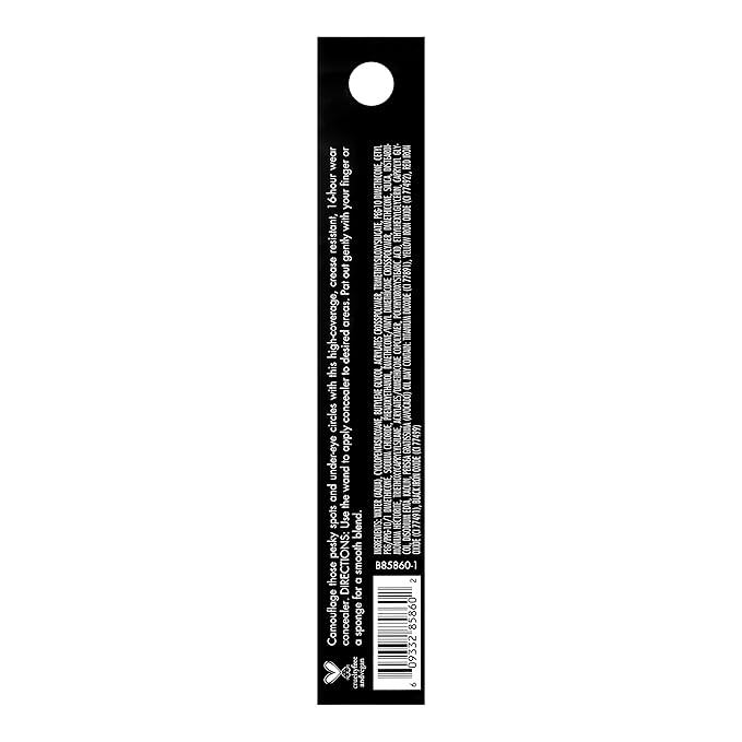 e.l.f. 16HR Camo Concealer, Full Coverage & Highly Pigmented, Matte Finish, Light Ivory, 0.203 Fl Oz