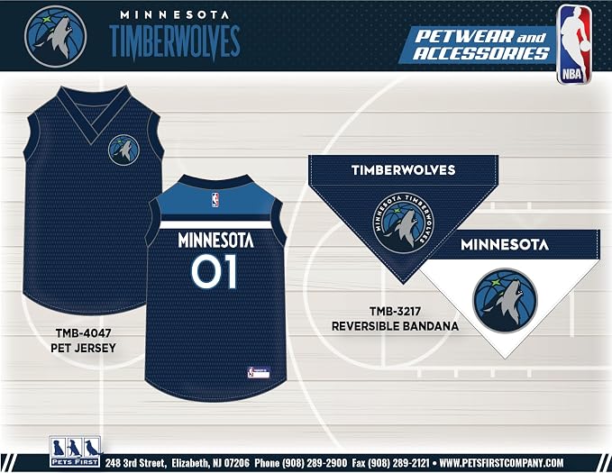 Timberwolves Basketball Mesh Pet Jersey
