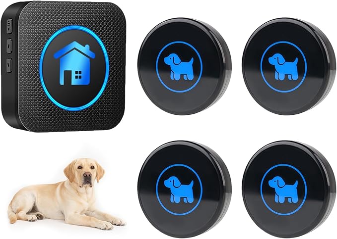 Dog Door Bell 2026 Enhanced Touch, Wireless Doggie Doorbell for Potty Training to Go Outside, IP65 Waterproof, 1000ft Range, 55 Melodies, 5 Modes & Adjustable Volume (4 Buttons)