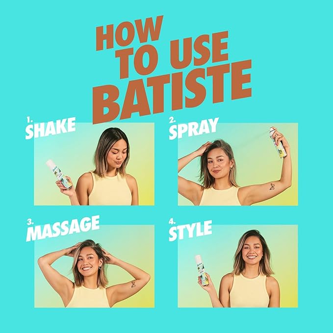 Batiste Tropical Dry Shampoo, Waterless Shampoo, 3.81oz 3 pack