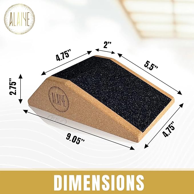 Squat Wedge Blocks (Set of 2) – Non-Slip Slant Boards for Lower Body Workouts Ankle and Calf Stretching - Yoga Blocks, Designed to Elevate Heels and Squat Support - Includes Carry Bag