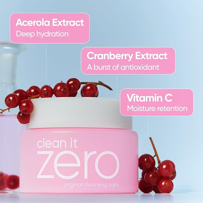 BANILA CO Clean it Zero Original Cleansing Balm | Korean Makeup Remover, Cleansing Oil, Facial Cleanser for All Skin Types | Vegan | Made with Acerola Berry & Vitamin C (50ml / 1.69 fl.oz)