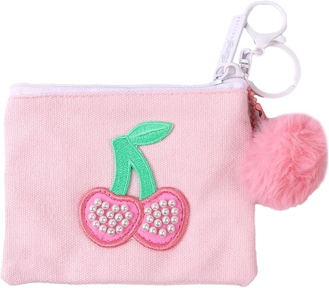 Petite N Pretty Sparkly Ever After Glitter Gift Set for Eyes, Cheeks, and Body, All-Over Glitter in Iridescent Angel & Sunbeam Gleam Shades, & Pink Cherry Pearl Keychain Wallet for Kids, Tweens, Teens