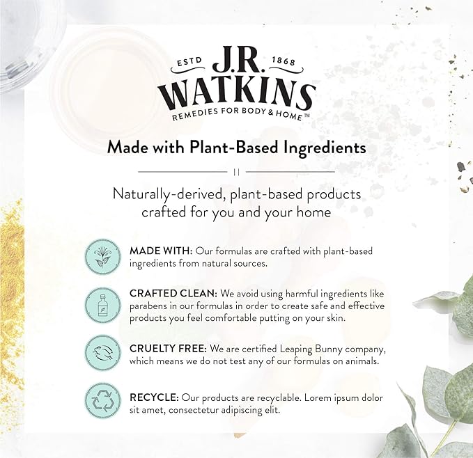 J.R. Watkins Daily Moisturizing Lotion, Lemon Cream, 18 Fl Oz
