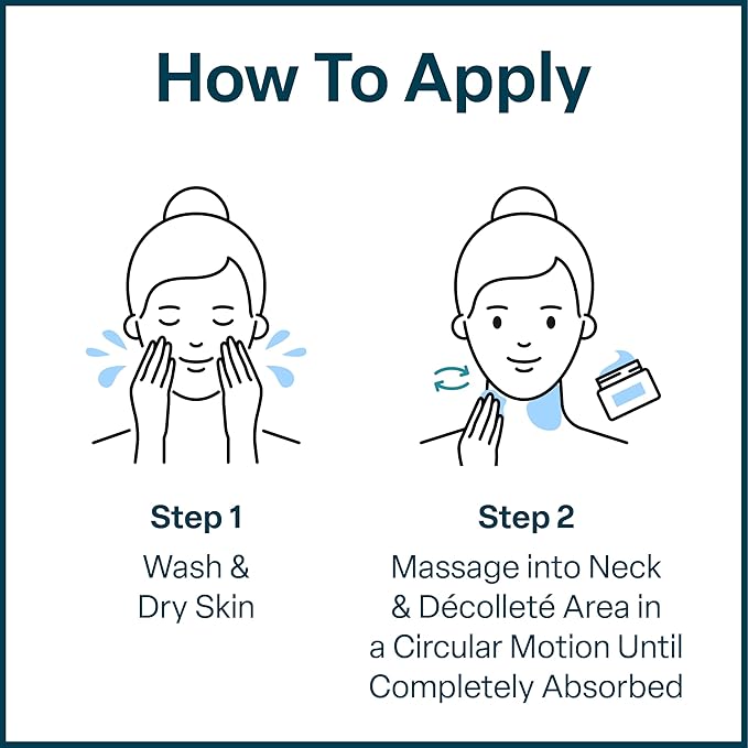 QRxLabs Lemon Verbena Neck Firming Cream – Tightening & Lifting Moisturizer for Loose, Wrinkled or Sagging Skin, Decollete & Chest – Best to Prevent Turkey/Crepe Neck – 2 fl oz