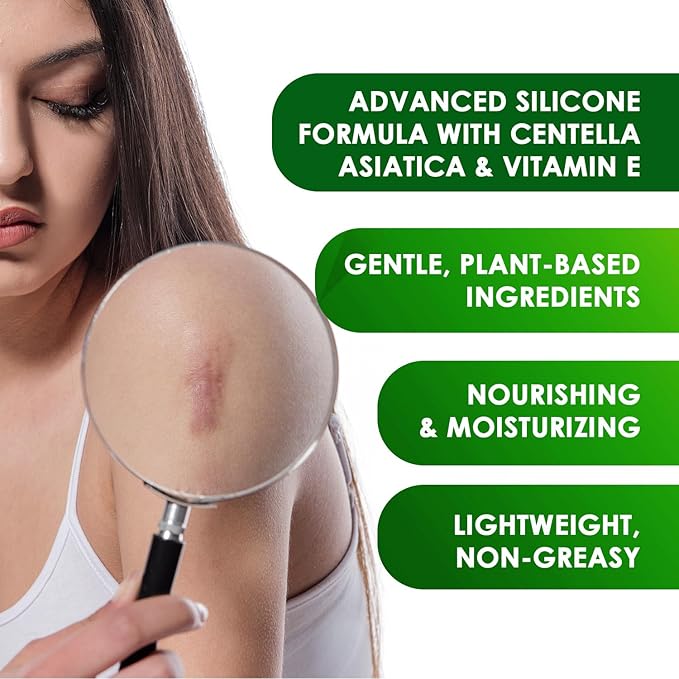 Tobcharm Advanced Keloid Scar Care Gel, Silicone Gel for Appearance of Keloid Scars & Skin Marks, Scar Smoothing Gel for Ears, Face & Body, 2-Pack (2×30g)
