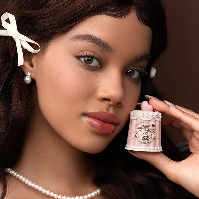 Flower Knows The Sweetie Bear Coating Lip Jelly,Soft Moisturizing Tinted Lip Gloss with Botanicals,Lightweight Non-Sticky Pink Lips Plumper,Cruelty-Free,0.18 oz(JE05 Tiered Dress)