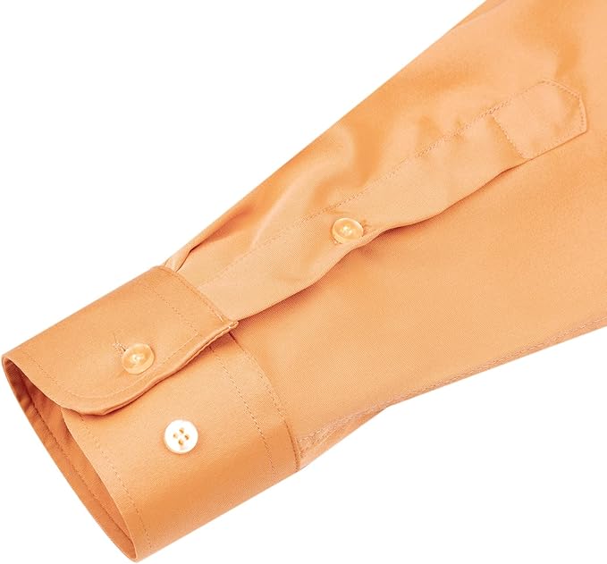 J.VER Men's Dress Shirts Solid Long Sleeve Stretch Wrinkle-Free Formal Shirt Business Casual Button Down Shirts