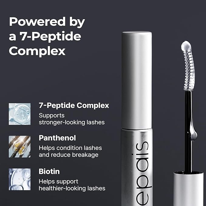 EPAIS Eyelash Growth Serum & Lash Conditioner, 7 Peptide & Biotin Formula for Longer & Fuller Looking Lashes and Brows, Prostaglandin-Free, Jumbo 15ml (3+ Month Supply), Korean Lash Serum