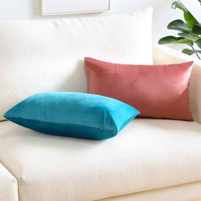 Artscope Luxury Velvet Pillow Covers Super Soft Decorative Square Throw Pillow Covers Case Cushion Covers for Sofa Couch Bedroom Car Decor 26x26 Inch Jam