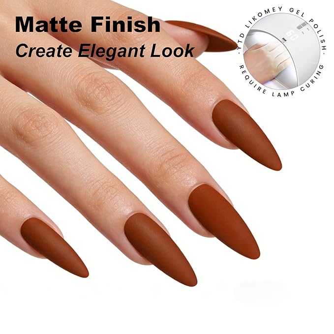 YTD Likomey Caramel Brown Gel Nail Polish,15ml Salon Home DIY Manicure and Pedicure Fall Winter Soak Off UV Color Varnish,CS471