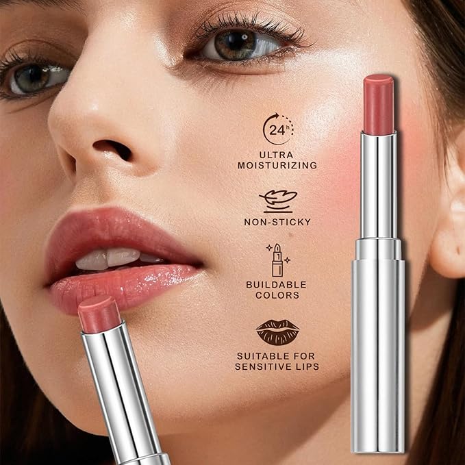 Honeynoir-Pink Honey Lipstick, Moisturizing Lip Color, Nourishing Lip Balm, Honey Noir Lipstick Suitable for All Skin Tones, Natural Lip Care, Long-Lasting Moisturization Non-Sticky (Pink)