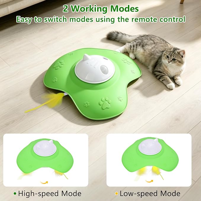 Hide and Seek Cat Toy,Rechargeable Whack-a-Mole Automatic Treat Reward,Interactive Cat Toy for Indoor Cats, Motion Touch Activated Electronic Cat Toys,Silicone Cat Play Mat for Bored Adult Kittens