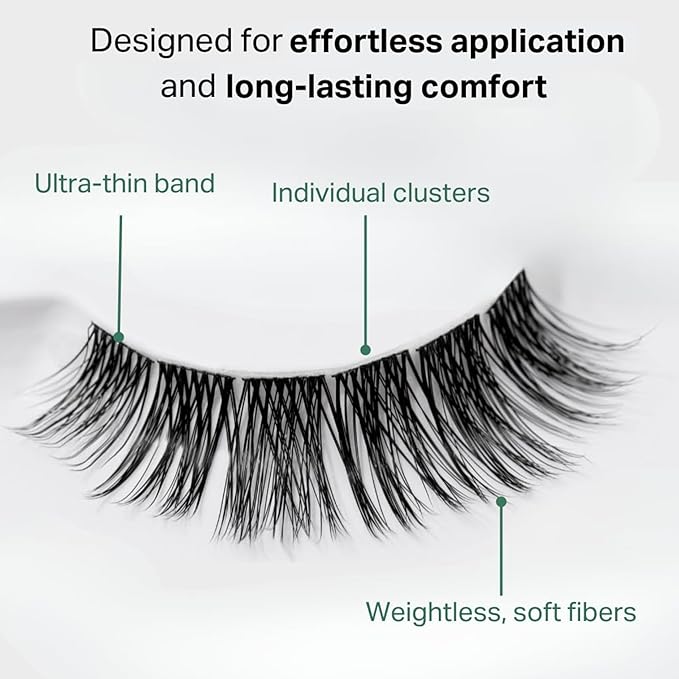 Y’OUR Luxury Lashes Duo | Reusable Lash Cluster with Long-Lasting Lash Glue | Lightweight, Cruelty-Free, Comfortable 4–7 Day Wear | Salon-Quality DIY Lash Extensions at Home for Every Eye Shape