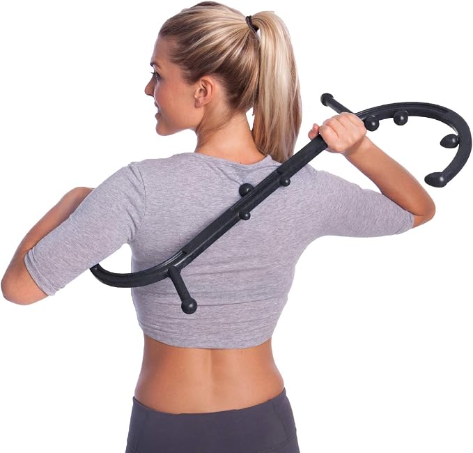 Body Back Buddy Classic USA Made FSA Eligible Handheld Full Body Massage Cane Trigger Point Massage Tool for Deep Tissue Pain Relief - Dual Massage Hooks for Back, Shoulder, Neck. Manual Back Massager