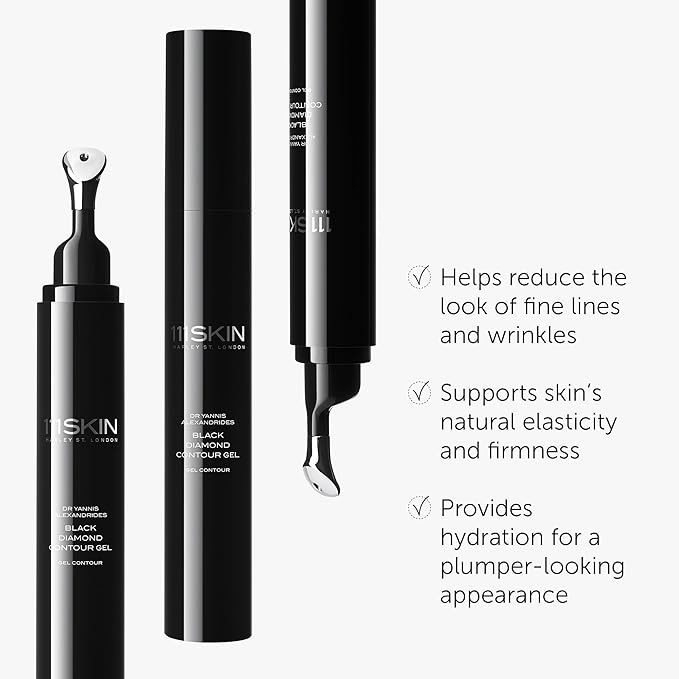 111SKIN Black Diamond Contour Gel Under Eye Cream for Dark Circles, Wrinkles & Fine Lines, Retinol & Peptide-Packed Formula for Firming & Hydration with Cooling Applicator for All Skin Types 0.5 fl oz
