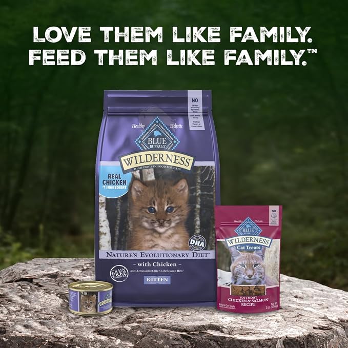 Blue Buffalo Wilderness Chicken Kitten Dry Cat Food, Grain-Free, 5 lb | High Protein, Real Chicken #1 Ingredient, DHA & ARA for Brain and Eye Development, Antioxidant-Rich LifeSource Bits