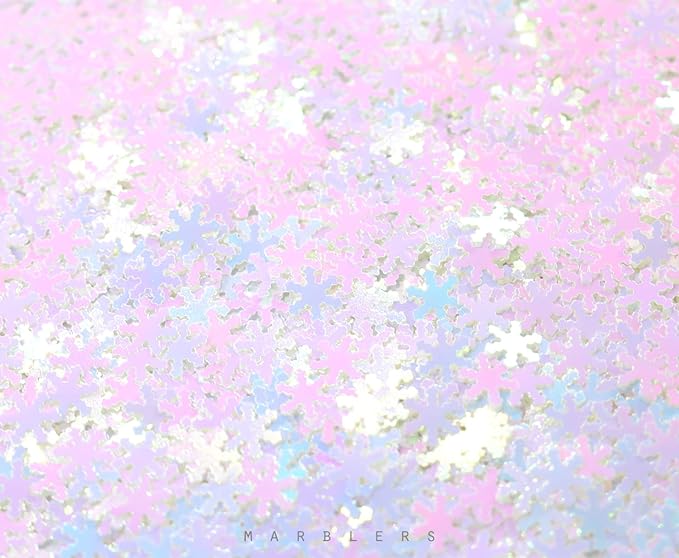 MARBLERS [Snowflake] Shape Glitter for Body & Face 0.11oz (3g) | Flake | Non-Toxic | Vegan | Cruelty-Free | Eyeshadow, Nail Polish, Nail Art | Festival, Rave & Party Makeup | Body & Face