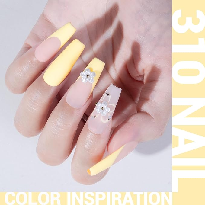 MelodySusie Thick Yellow Gel Nail Polish,0.5fl oz Pastel Soak Off UV LED Creamy Yellow Gel Polish Gift for Women Nail Art Manicure Salon DIY Nail Design Decoration at Home-310-A1902