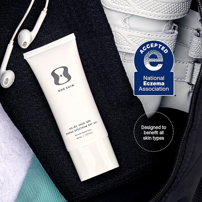 OneSkin FACE SPF OS-01 Peptide Broad Spectrum SPF 30+ Mineral Sunscreen- Scientifically Proven to Protect Skin from UV Aging, Includes Potent Antioxidants (Untinted)
