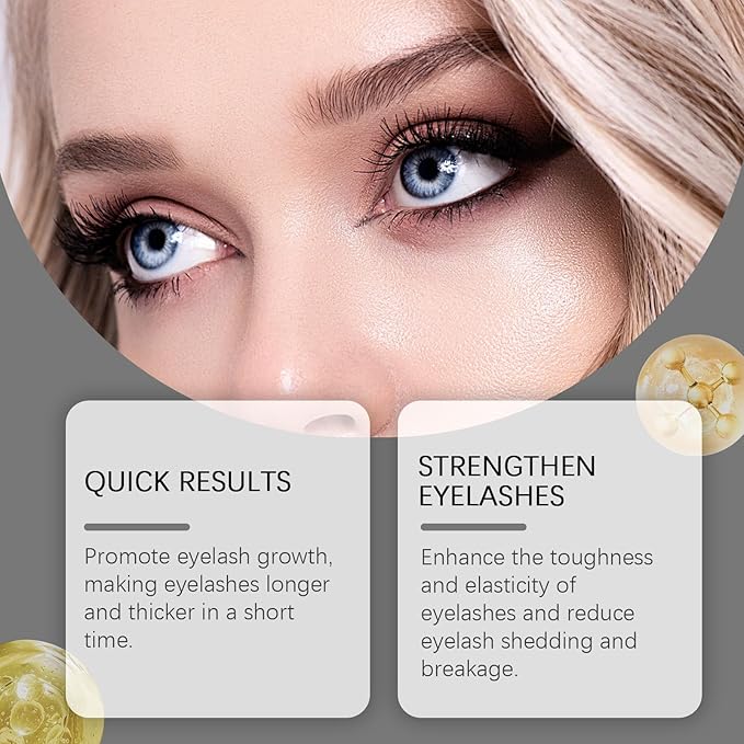 Eyelash Serum for Growth, Beauty Enhancement, Eyelash Growth Serum, Gentle & Moisturizing, Natural Curl, Eyelash Serum for Natural Lashes and Eyebrows