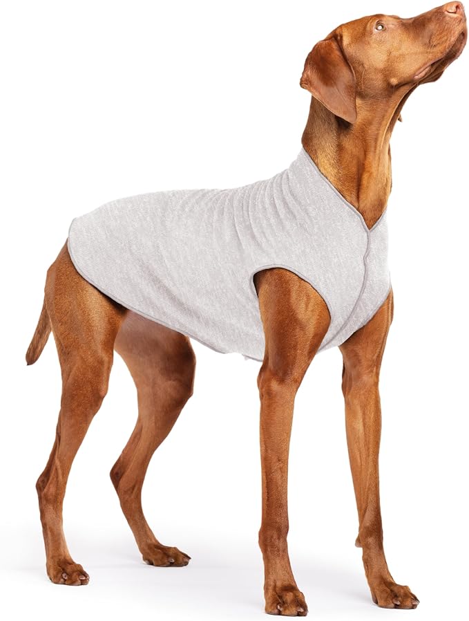 Goldpaw Dog Sun Shirt with UV Protection - Lightweight, Cooling Sun Protection Clothing for Dogs - Reduce Heat Absorption - Pet Clothes Made in the USA - Machine Washable - Size 18 - Pebble Grey