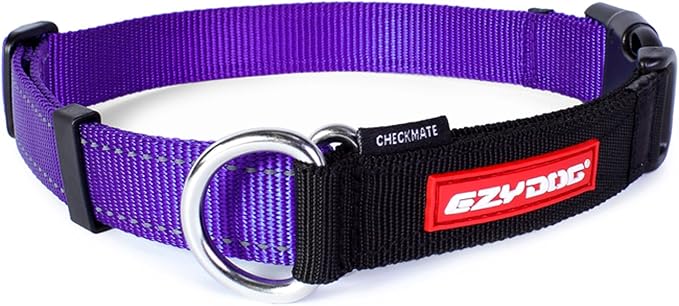 EzyDog Checkmate Martingale Collar for Dogs - Medium, Purple