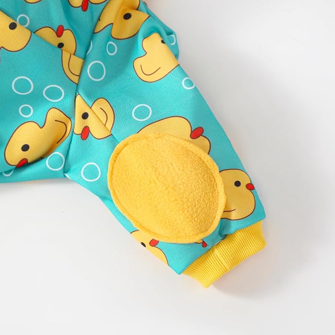 Dog Hoodie Pullover Sweatshirts Soft and Stretch Pets Clothes Yellow Duck Hooded for Medium Large Dogs（Yellow Duck XL）