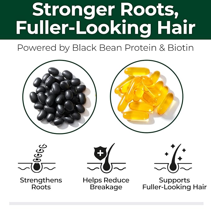 Black Bean Shampoo Bar for Thinning Hair – Volumizing K-Beauty Solid Cleanser with Biotin & Charcoal for All Hair Types – Sulfate Free, Vegan – Made in Korea – 3.52 oz / 100 g