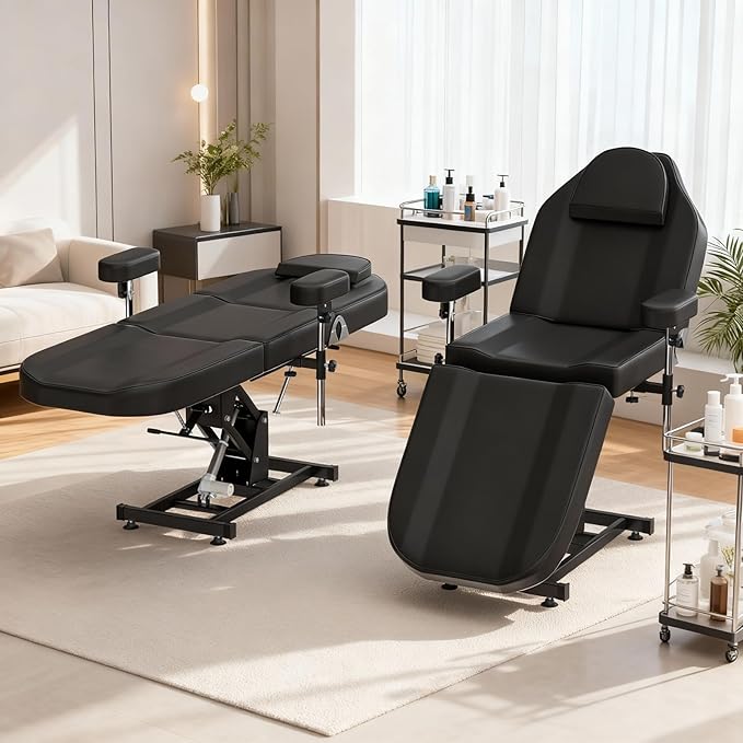 Electric Tattoo Chair for Client Height Adjustable Armrests Spa Beds for Esthetician Facial Bed for Esthetician