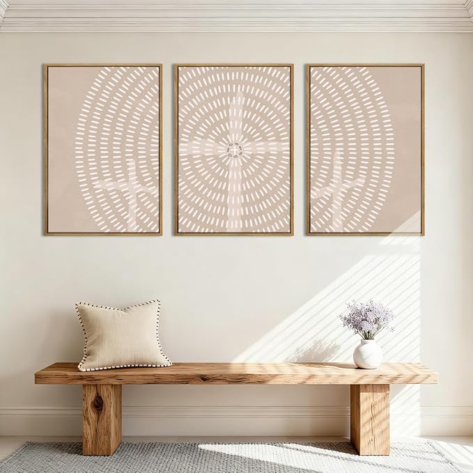 Framed Jesus Wall Art Jesus Feeds The 5000 Canvas Wall Art Christian Paintings Neutral Painting Artwork for Living Room Bedroom Office 16x24 Inch Set of 3