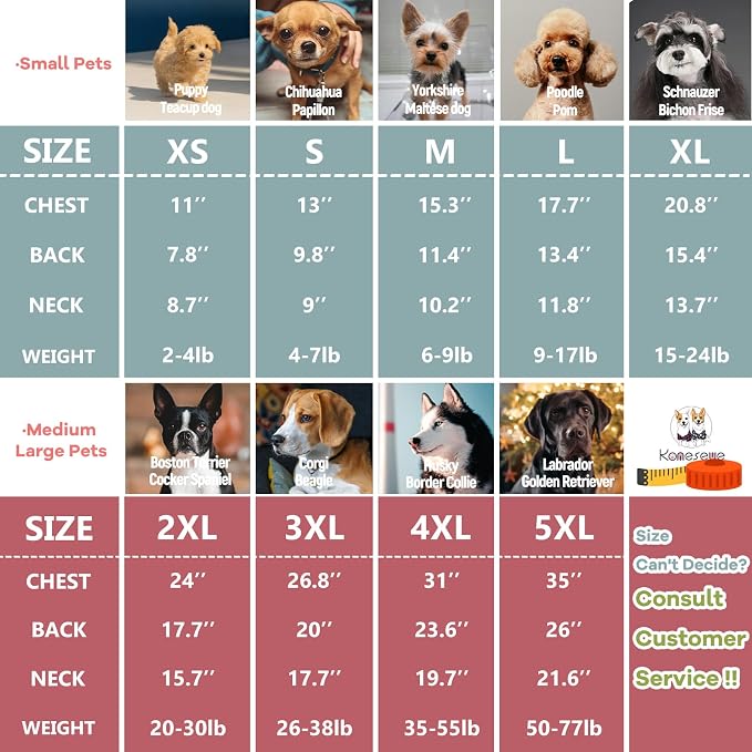 Koneseve Dog Shirts Breathable Cotton Stretchy - Sunny Red & Smoky Blue L | 2-Pack Soft Basic T-Shirt for Small Dogs & Cats, Solid Plain Outfit for All Seasons, Easy Pull-On, Daily Wear & Outdoor Walks