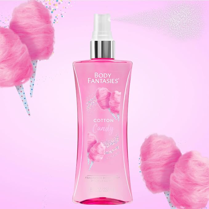 Body Fantasies Signature Fragrance Body Spray, Cotton Candy, 8 Fluid Ounce (Pack of 2)