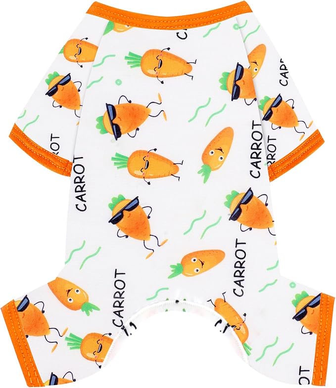 Dog Pajamas for Small Dogs Boy Girl, Dog Clothes Tiny Chihuahua Yorkie Spring Summer Shirt, Cute Puppy Outfit Pjs Jumpsuit Cat Onesie Apparel Pet Clothes