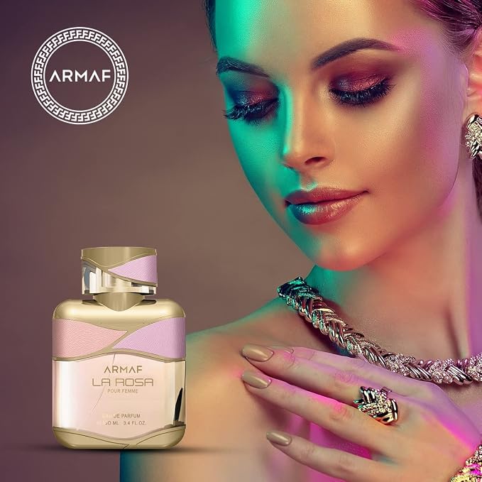 Armaf La Rosa Pour Femme Eau De Parfum 100ML For Her, Floral Fragrance, Perfume For Women, La Via