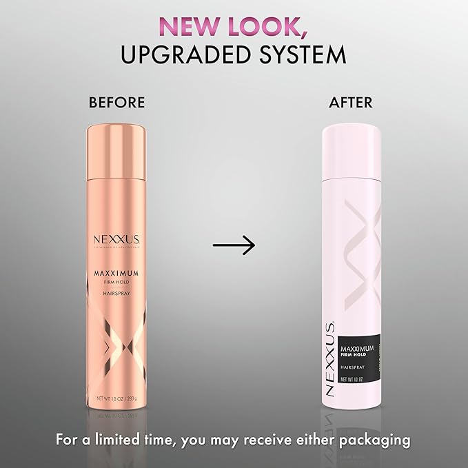 Nexxus Styling Spray Maxximum Finish Firm Hold Hairspray Powered by STYLEPROTECT Technology 10 oz | for Control, Hold, Hairspray, for Women, Hair Styling, Pink
