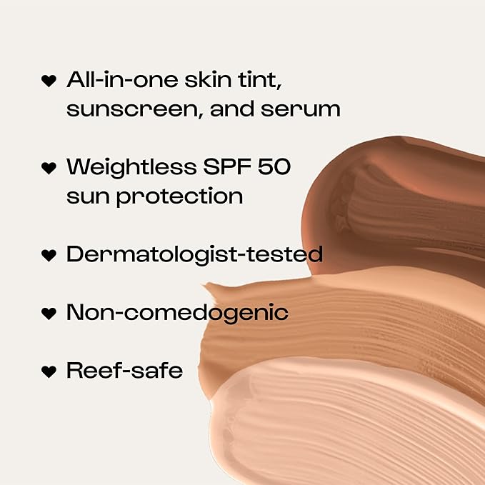 Alleyoop Sunsational Tinted Moisturizer SPF 50 for Face Broad Spectrum – 100% Mineral Face Sunscreen with Jojoba, Hydrating & Soothing Tinted Sunscreen, Vegan & Cruelty-Free (Beam)