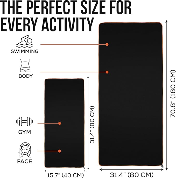 illusion Extra Large Microfibre Swimming Towel (71''L x 32''W)–Compact, Lightweight & Quick Dry Towel-Perfect for Travel, Gym, and Swim Towels Ideal for Post-Workout Showers & After Swimming